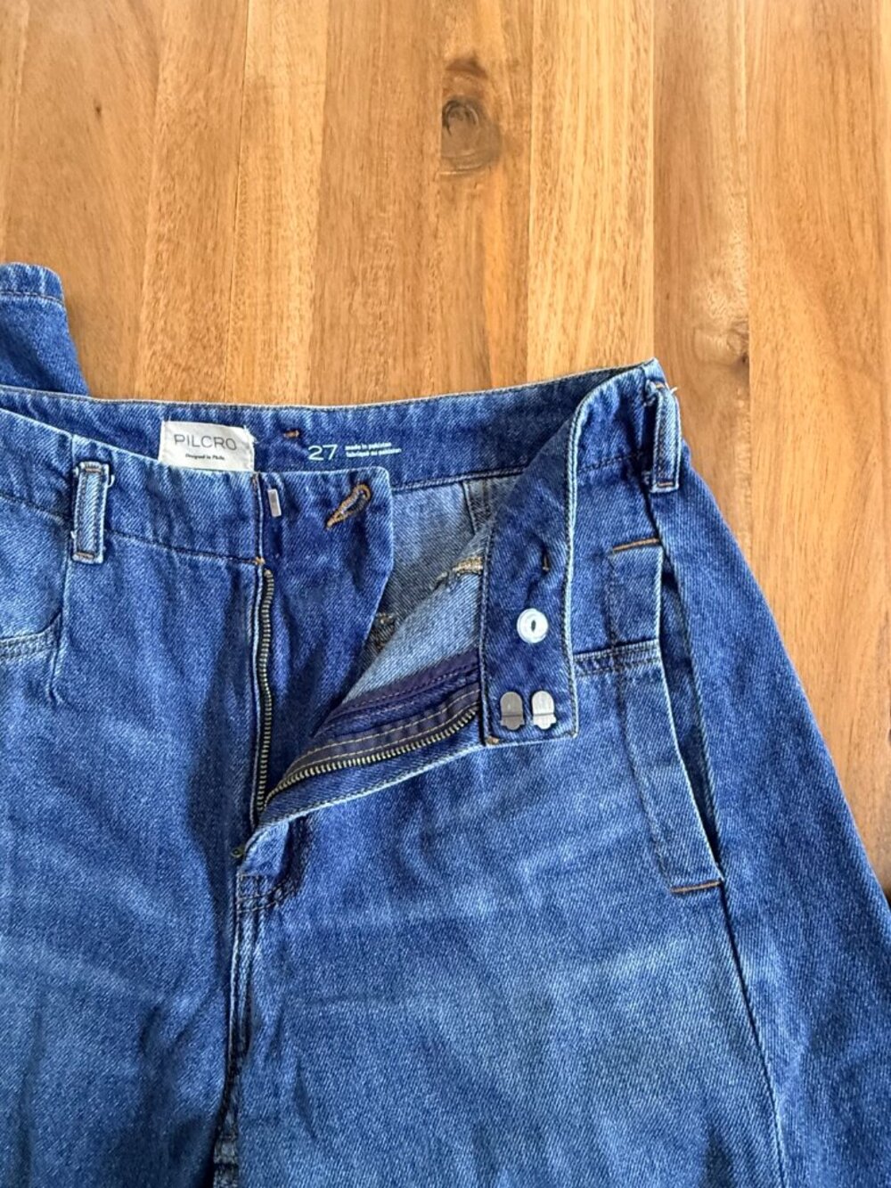 Pilcro Anthropologie Georgia Full‎ Length High Rise Barrel Jeans - Size 27 - Picture 6 of 10